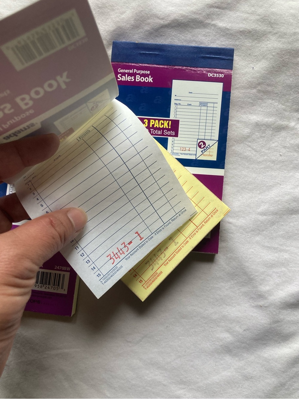 3 Receipt Booklets for Tracking In-Person Sales - Picture 5 of 5